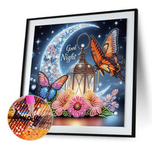 Load image into Gallery viewer, Diamond Painting - Partial Special Shaped - Crescent Moon Butterfly (30*30CM)
