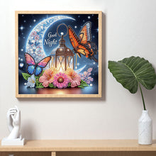 Load image into Gallery viewer, Diamond Painting - Partial Special Shaped - Crescent Moon Butterfly (30*30CM)
