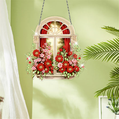 Acrylic Special Shape Village Diamond Painting Ornaments for Garden Window Decor
