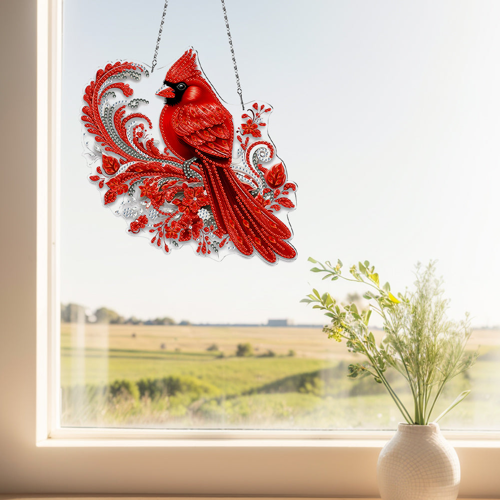 Acrylic Special Shape Village Diamond Painting Ornaments for Garden Window Decor