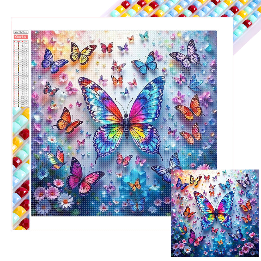 Diamond Painting - Full Square - Butterfly (30*30CM)