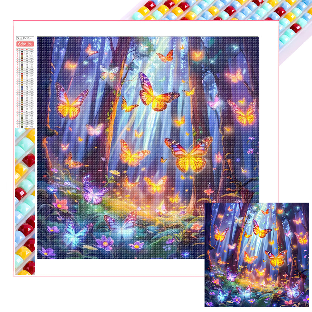 Diamond Painting - Full Square - Butterfly (30*30CM)