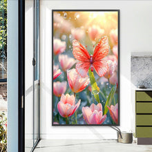 Load image into Gallery viewer, Diamond Painting - Full Square - Pink Butterfly (40*70CM)
