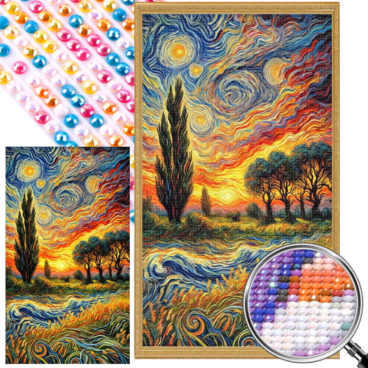 AB Diamond Painting - Full Round - Van Gogh Wheat Field (40*70CM)