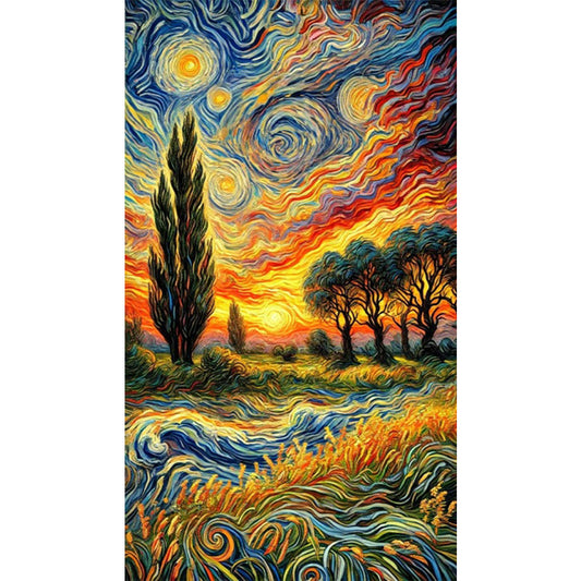 AB Diamond Painting - Full Round - Van Gogh Wheat Field (40*70CM)