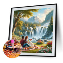 Load image into Gallery viewer, Diamond Painting - Full Round - Couple And Waterfall (40*40CM)
