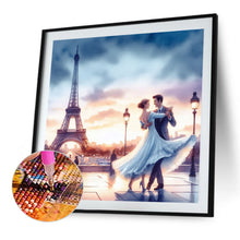 Load image into Gallery viewer, Diamond Painting - Full Round - Romantic Couple Under The Eiffel Tower (40*40CM)
