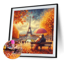 Load image into Gallery viewer, Diamond Painting - Full Round - Autumn Leaves Under The Eiffel Tower (40*40CM)
