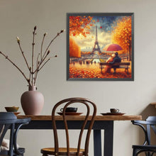 Load image into Gallery viewer, Diamond Painting - Full Round - Autumn Leaves Under The Eiffel Tower (40*40CM)
