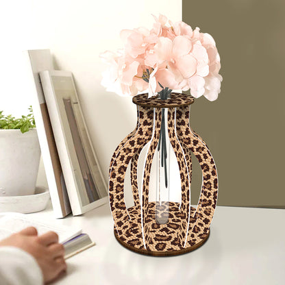 Wooden Beautiful Pattern Diamond Mosaic Rhinestones Vase 5D DIY Diamond Art Vase