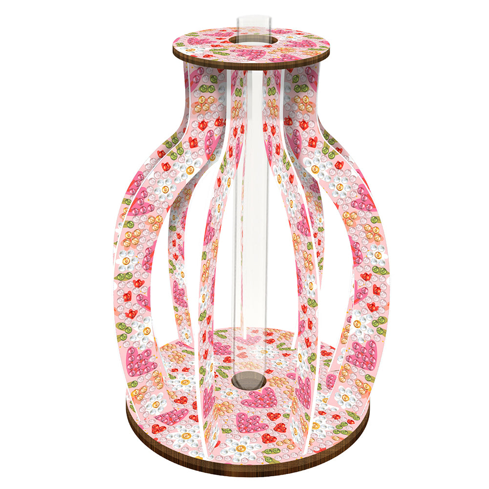 Wooden Beautiful Pattern Diamond Mosaic Rhinestones Vase 5D DIY Diamond Art Vase