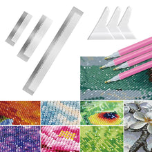 Load image into Gallery viewer, 3Pcs Stainless Steel Diamond Painting Ruler 400 800 1020/216 400 800 Blank Grids
