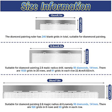 Load image into Gallery viewer, 3Pcs Stainless Steel Diamond Painting Ruler 400 800 1020/216 400 800 Blank Grids
