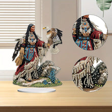Load image into Gallery viewer, Acrylic Special Shaped Indians Diamond Painting Tabletop Ornaments Kit for Home
