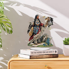 Load image into Gallery viewer, Acrylic Special Shaped Indians Diamond Painting Tabletop Ornaments Kit for Home
