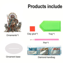 Load image into Gallery viewer, Acrylic Special Shaped Indians Diamond Painting Tabletop Ornaments Kit for Home
