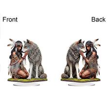 Load image into Gallery viewer, Acrylic Special Shaped Indians Diamond Painting Tabletop Ornaments Kit for Home
