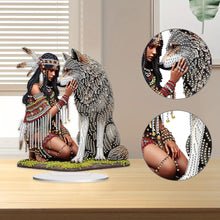 Load image into Gallery viewer, Acrylic Special Shaped Indians Diamond Painting Tabletop Ornaments Kit for Home
