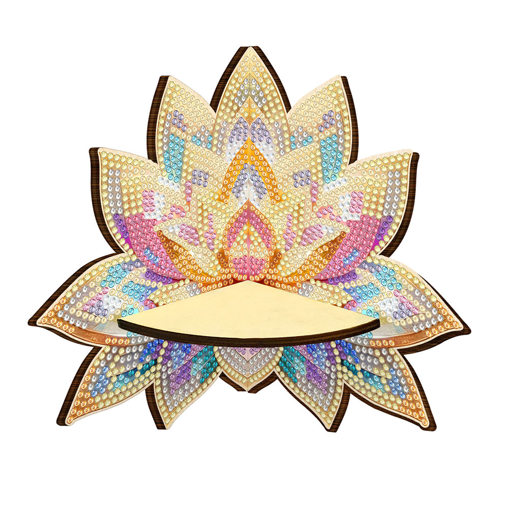 Beautiful Pattern 5D DIY Diamond Painting Art Corner Shelf for Kitchen Bedroom