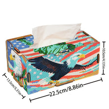 Load image into Gallery viewer, Wooden Colorful Pattern 5D Diamond Painting Tissue Holder Diamond Art Tissue Box
