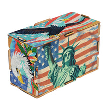 Load image into Gallery viewer, Wooden Colorful Pattern 5D Diamond Painting Tissue Holder Diamond Art Tissue Box
