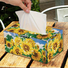 Load image into Gallery viewer, Wooden Colorful Pattern 5D Diamond Painting Tissue Holder Diamond Art Tissue Box
