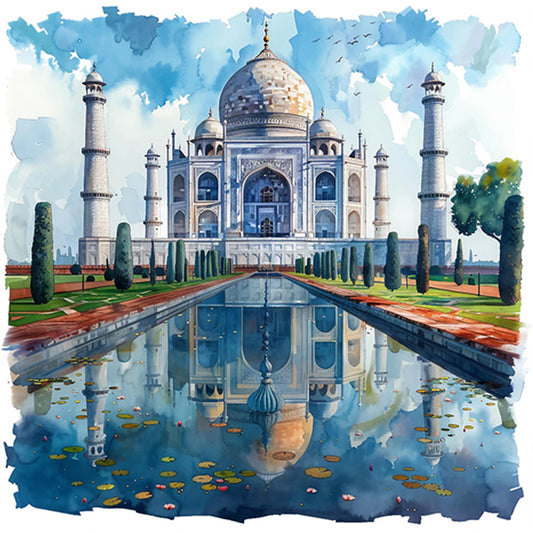 AB Diamond Painting - Full Round - Taj Mahal In India (40*40CM)