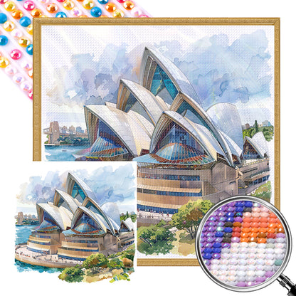 AB Diamond Painting - Full Round - Sydney Opera House In Australia (40*40CM)