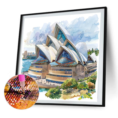 AB Diamond Painting - Full Round - Sydney Opera House In Australia (40*40CM)