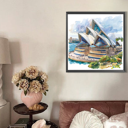 AB Diamond Painting - Full Round - Sydney Opera House In Australia (40*40CM)