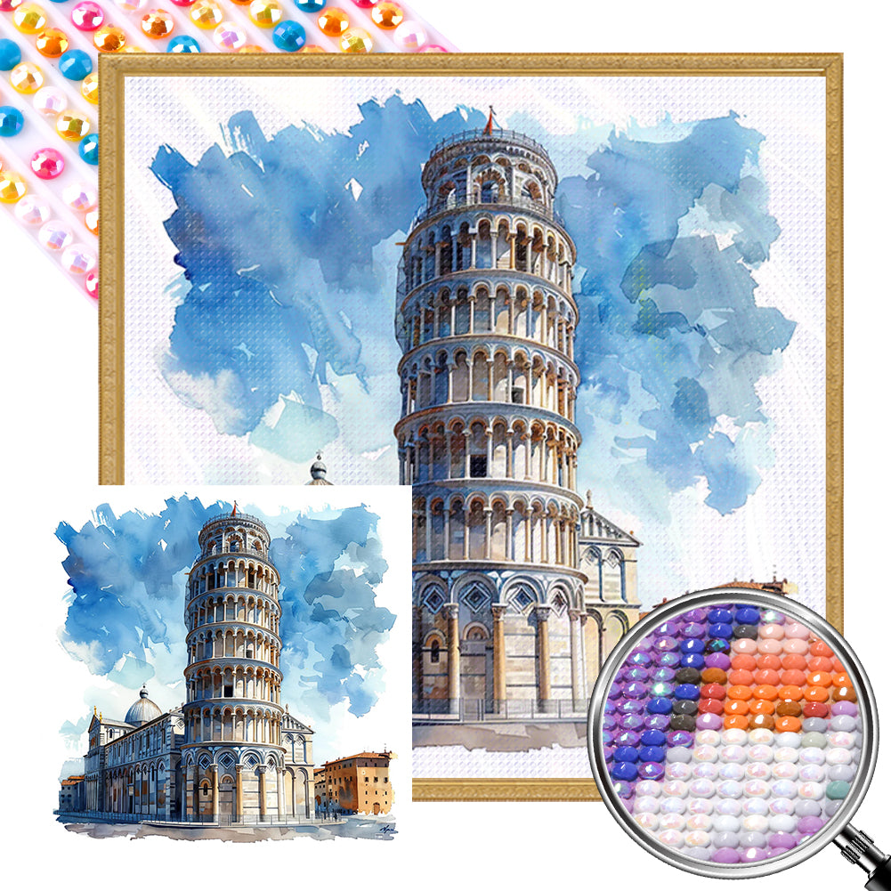 AB Diamond Painting - Full Round - Leaning Tower Of Pisa In Italy (40*40CM)