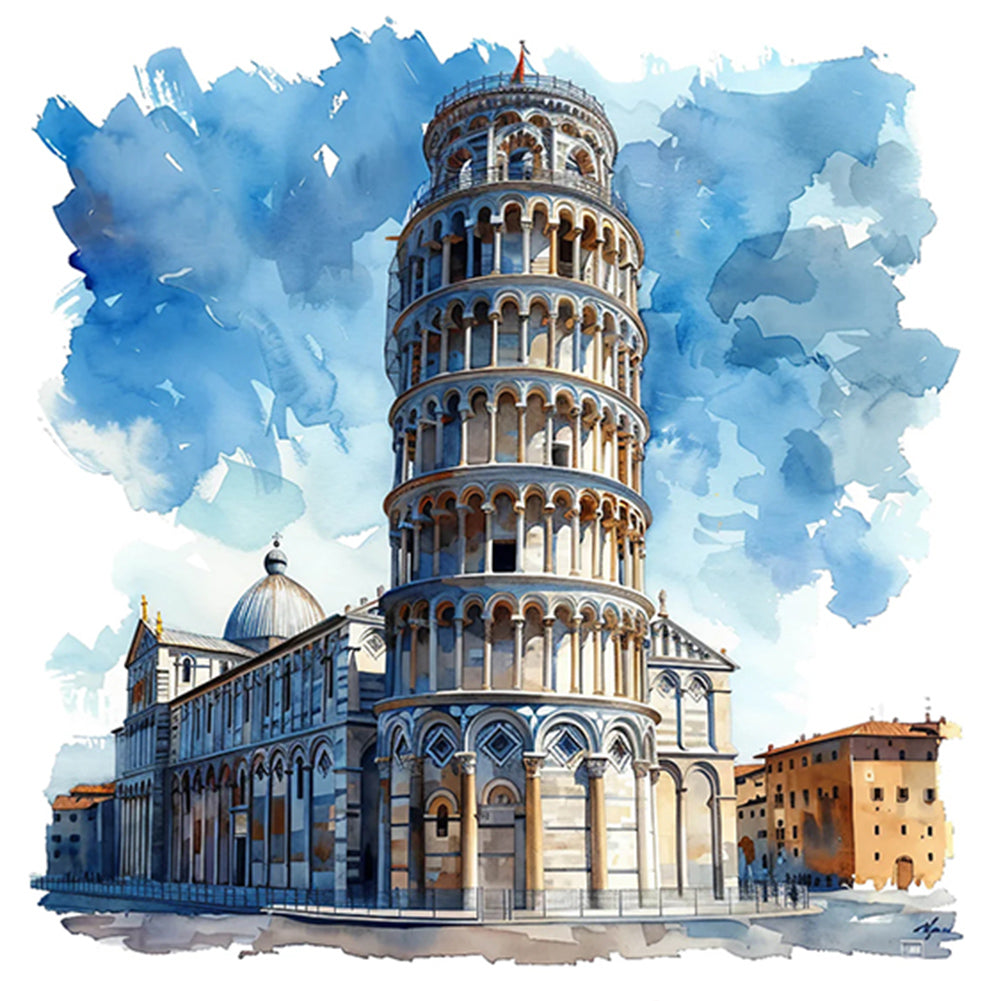 AB Diamond Painting - Full Round - Leaning Tower Of Pisa In Italy (40*40CM)