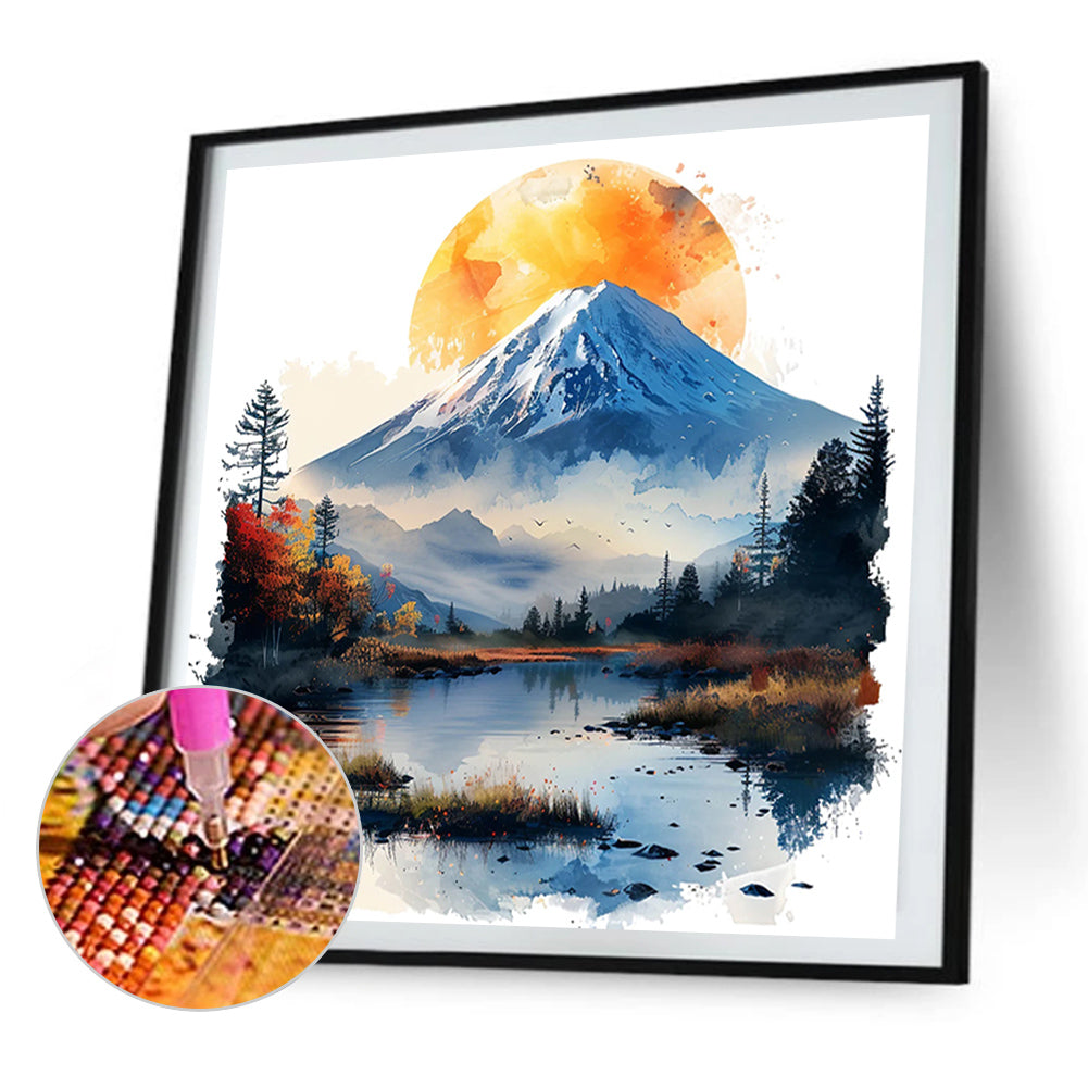 AB Diamond Painting - Full Round - Mount Fuji In Japan (40*40CM)