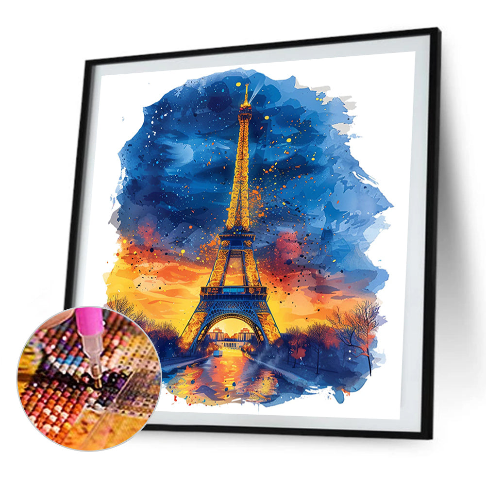 AB Diamond Painting - Full Round - Eiffel Tower In France (40*40CM)