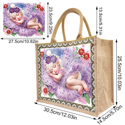 Waterproof Animal DIY Rhinestones Handbag Art Kit Girl Tulips for Outdoor Travel