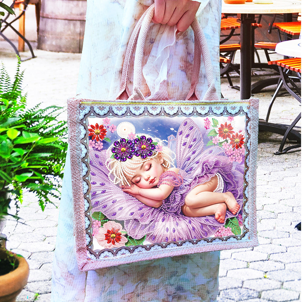 Waterproof Animal DIY Rhinestones Handbag Art Kit Girl Tulips for Outdoor Travel