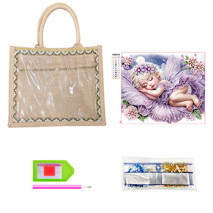 Waterproof Animal DIY Rhinestones Handbag Art Kit Girl Tulips for Outdoor Travel