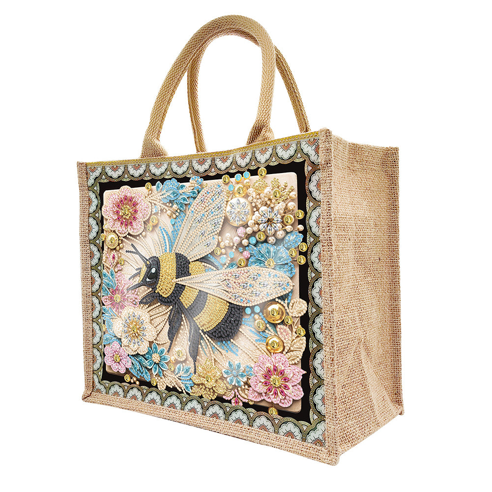 Waterproof Animal DIY Rhinestones Handbag Art Kit Girl Tulips for Outdoor Travel