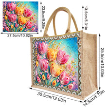 Load image into Gallery viewer, Waterproof Animal DIY Rhinestones Handbag Art Kit Girl Tulips for Outdoor Travel
