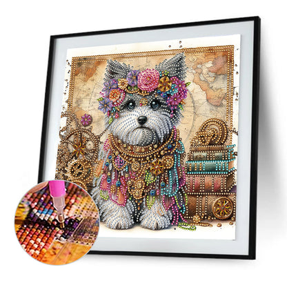 Diamond Painting - Partial Special Shaped - Dog (30*30CM)