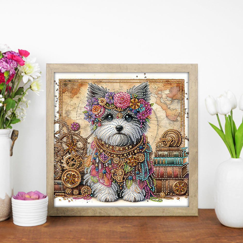 Diamond Painting - Partial Special Shaped - Dog (30*30CM)