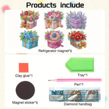 Load image into Gallery viewer, 6Pcs Diamond Painting Refrigerator Magnets Diamond Art Kits for Adults Beginners
