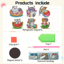Load image into Gallery viewer, 6Pcs Diamond Painting Refrigerator Magnets Diamond Art Kits for Adults Beginners
