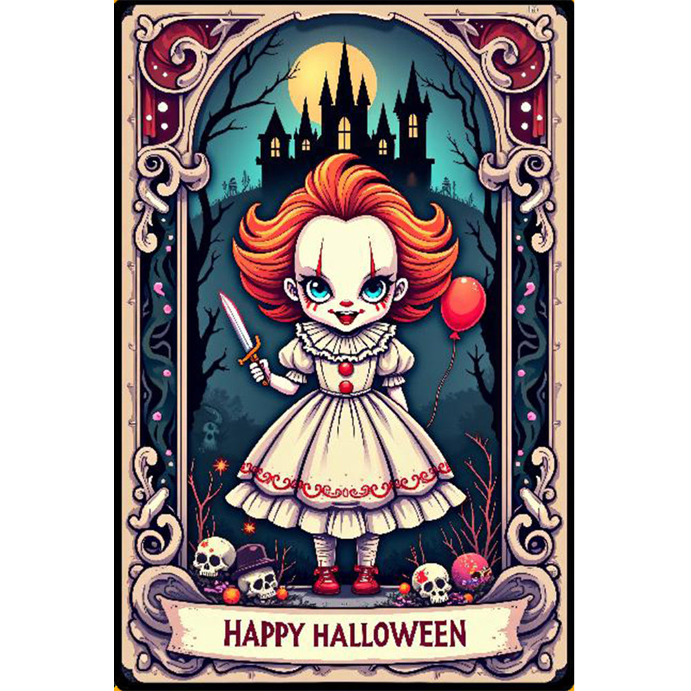 Diamond Painting - Full Round - Halloween Horror Movie Tarot Cards (40*60CM)