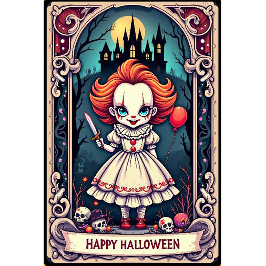 Diamond Painting - Full Round - Halloween Horror Movie Tarot Cards (40*60CM)