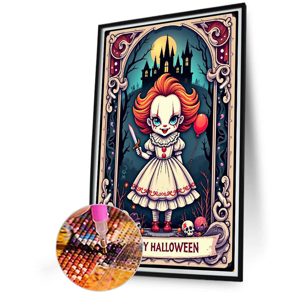 Diamond Painting - Full Round - Halloween Horror Movie Tarot Cards (40*60CM)
