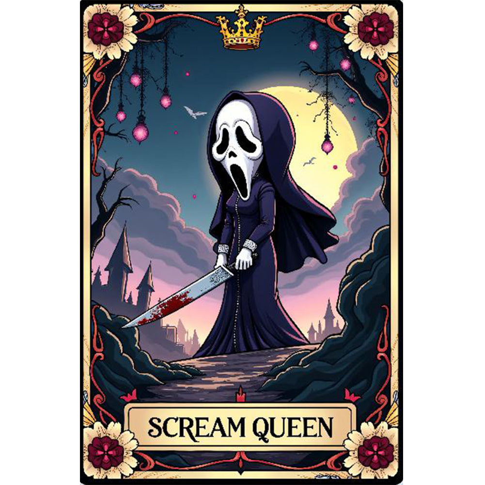 Diamond Painting - Full Round - Halloween Horror Movie Tarot Cards (40*60CM)
