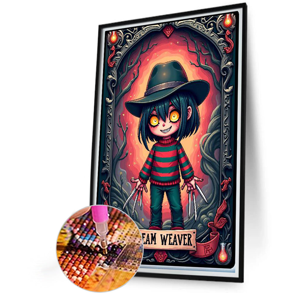 Diamond Painting - Full Round - Halloween Horror Movie Tarot Cards (40*60CM)