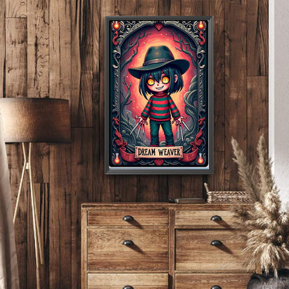Diamond Painting - Full Round - Halloween Horror Movie Tarot Cards (40*60CM)