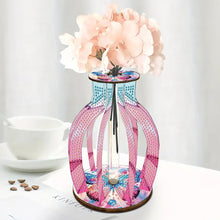 Load image into Gallery viewer, Acrylic Wood Animal Flower Diamond Painting Flower Vase for Home Office Decor

